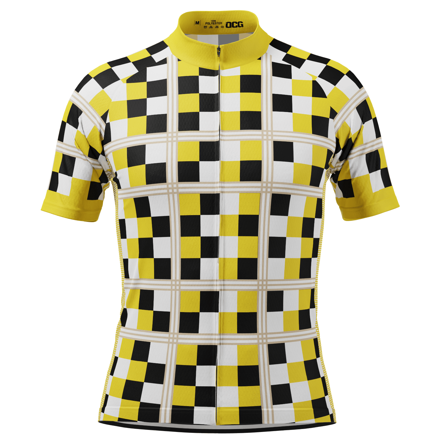 Men s Checkered Plaid Short Sleeve Cycling Jersey Online Cycling Gear