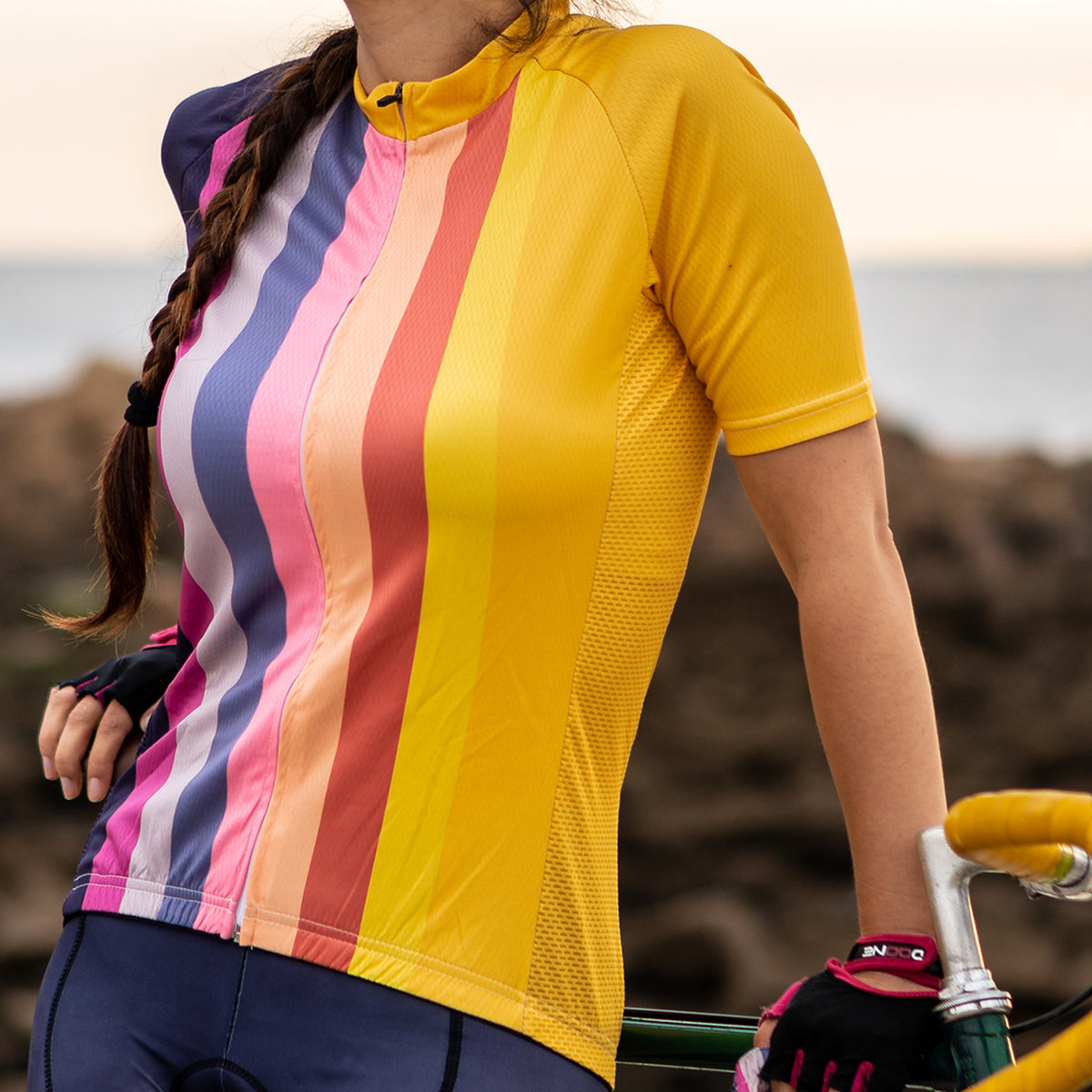 Rainbow sale cycling jersey