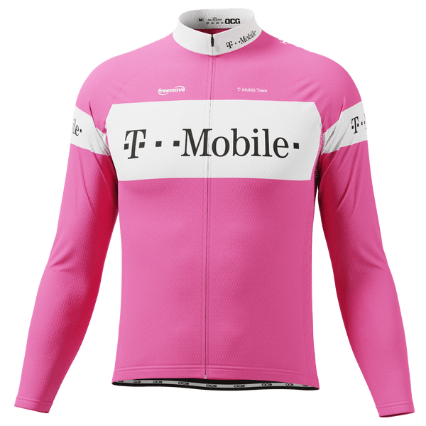 Men's Retro T-Mobile Long Sleeve Cycling Jersey