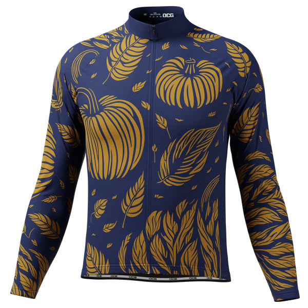 Men's Fall Pumpkins Long Sleeve Cycling Jersey