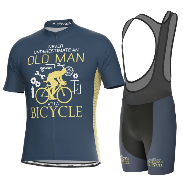 Men's Never Underestimate an Old Man 2 Piece Cycling Kit