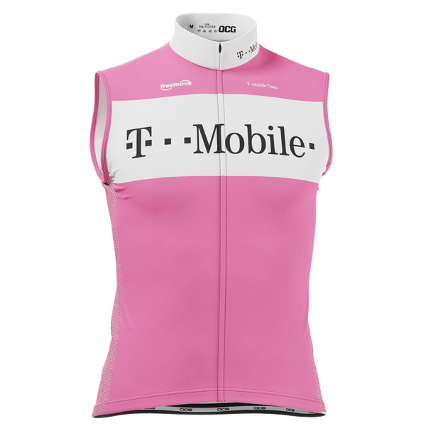 Men's Retro T-Mobile Sleeveless Tech Cycling Jersey