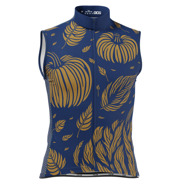 Men's Fall Pumpkins Sleeveless Tech Cycling Jersey