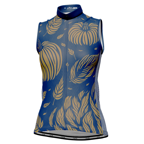 Women's Fall Pumpkins Sleeveless Tech Cycling Jersey