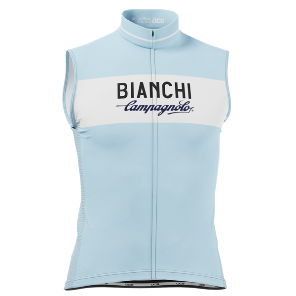 Men's Retro Bianchi Sleeveless Cycling Jersey