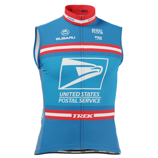 Men's Retro US Postal Sleeveless Tech Cycling Jersey