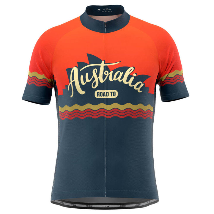 Men's Road to Australia Short Sleeve Cycling Jersey