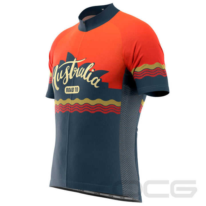 Men's Road to Australia Short Sleeve Cycling Jersey