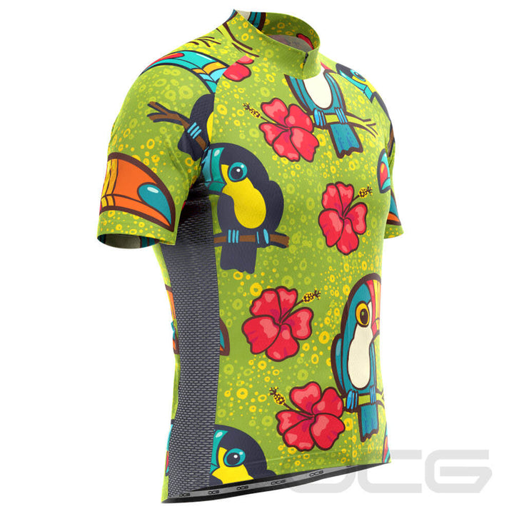 Men's Tucan Hibiscus Short Sleeve Cycling Jersey