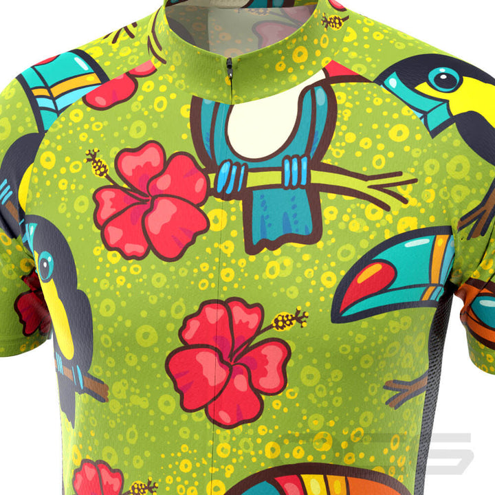 Men's Tucan Hibiscus Short Sleeve Cycling Jersey