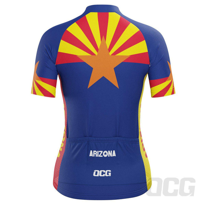 Women's Arizona State Flag Short Sleeve Cycling Jersey