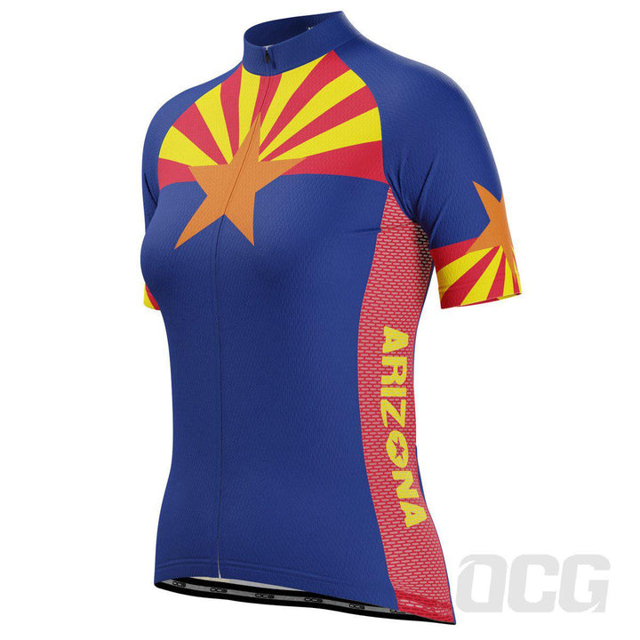 Women's Arizona State Flag Short Sleeve Cycling Jersey