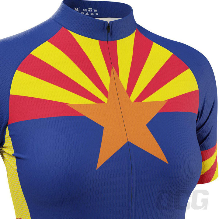 Women's Arizona State Flag Short Sleeve Cycling Jersey