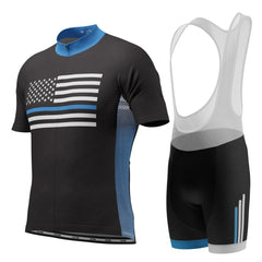 Men's Blue American National Flag 2 Piece Cycling Kit