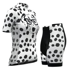 Women's Dalmatian Dog 2 Piece Cycling Kit