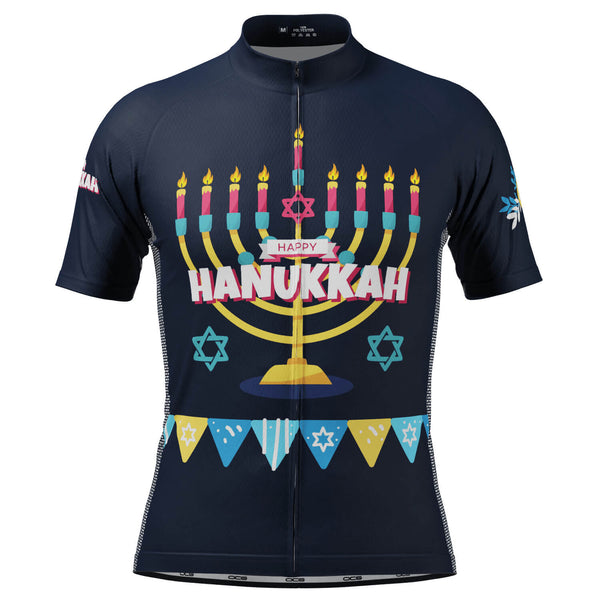 Men's Happy Hanukkah Short Sleeve Cycling Jersey