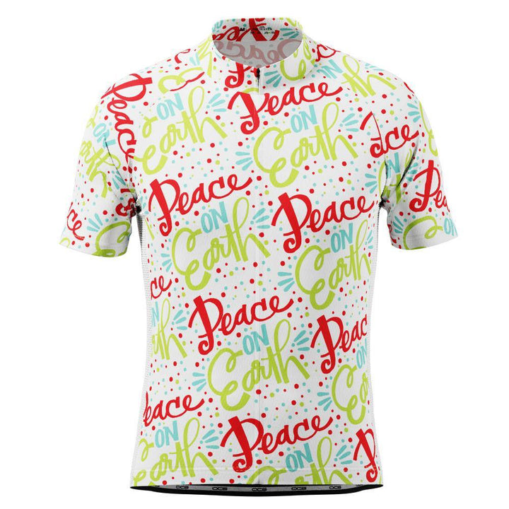 Men's Peace on Earth Short Sleeve Cycling Jersey