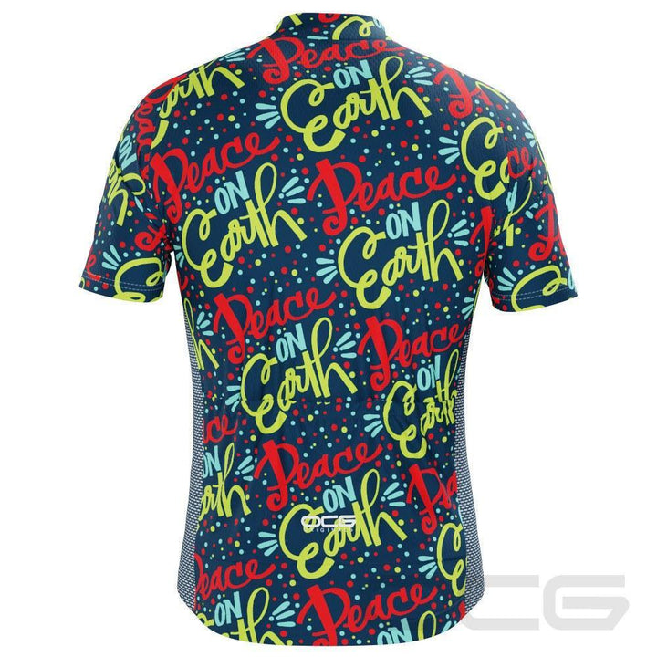 Men's Peace on Earth Short Sleeve Cycling Jersey