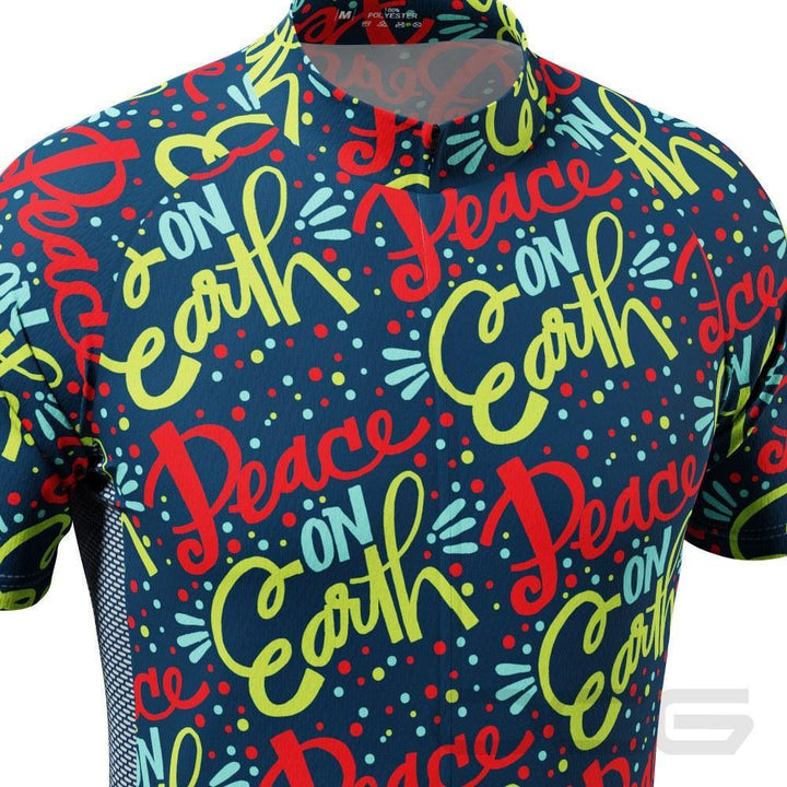 Men's Peace on Earth Short Sleeve Cycling Jersey