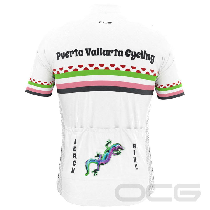 Men's Puerto Vallarta Polka Dot Short Sleeve Cycling Jersey