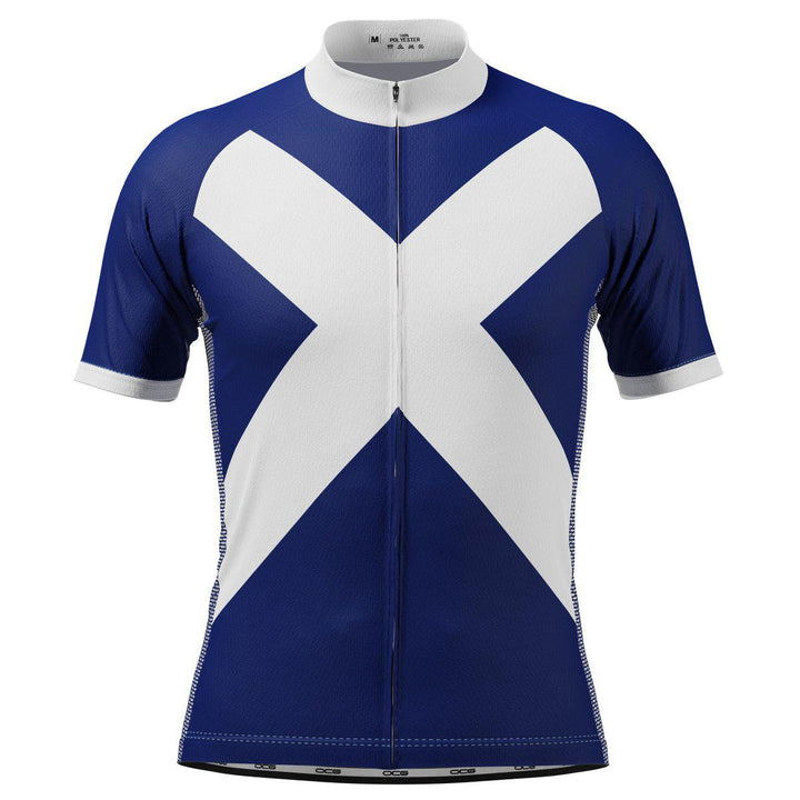 Men's Scotland Flag National Short Sleeve Cycling Jersey