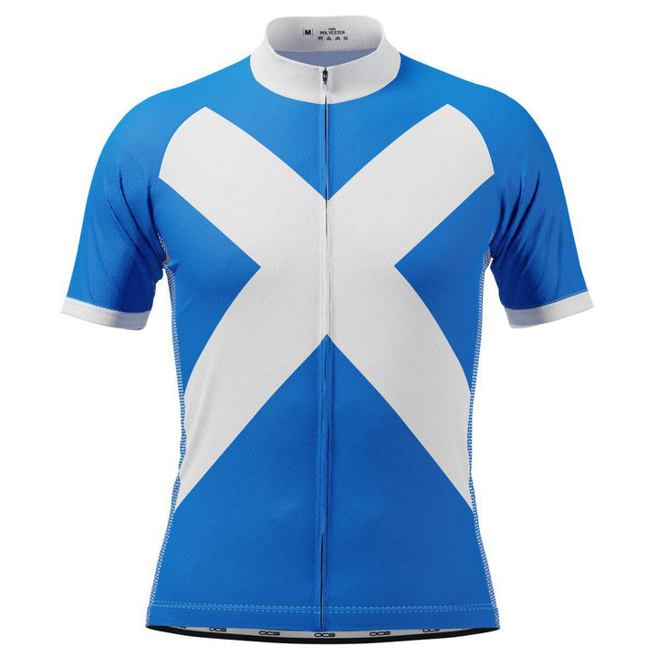 Men's Scotland Flag National Short Sleeve Cycling Jersey