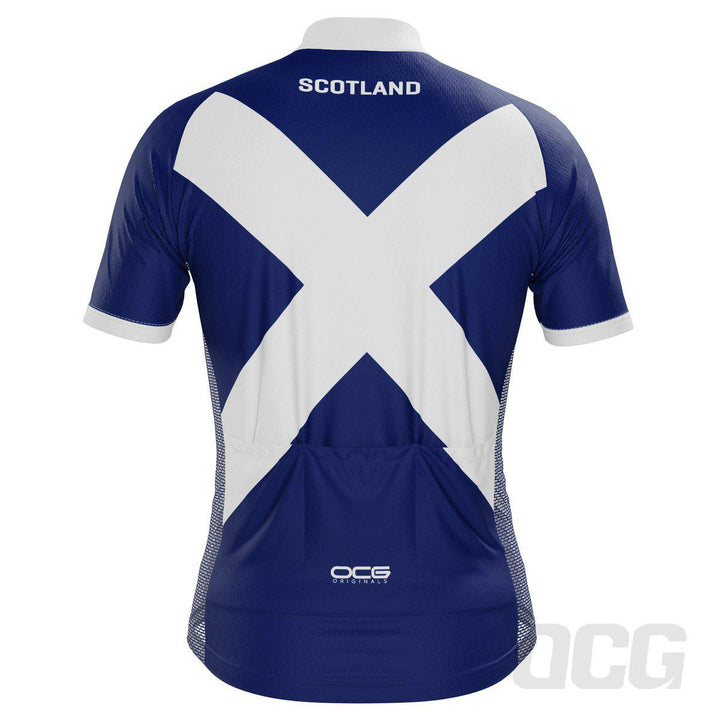 Men's Scotland Flag National Short Sleeve Cycling Jersey