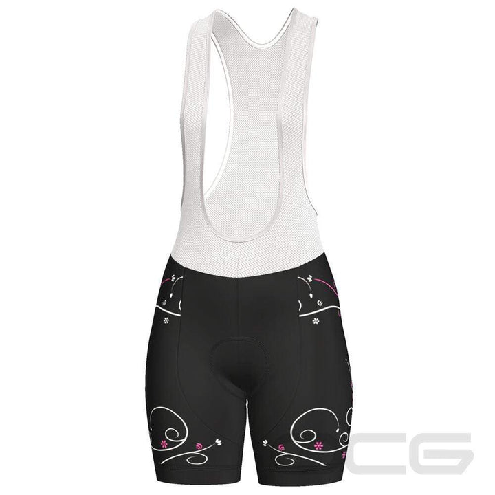 Women's Floral Swirl Pro-Band Cycling Bibs