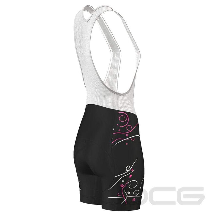 Women's Floral Swirl Pro-Band Cycling Bibs